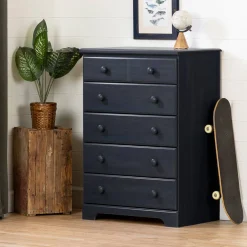 Storage Furniture>South Shore Summer Breeze 6-Drawer Chest Dresser - Blueberry