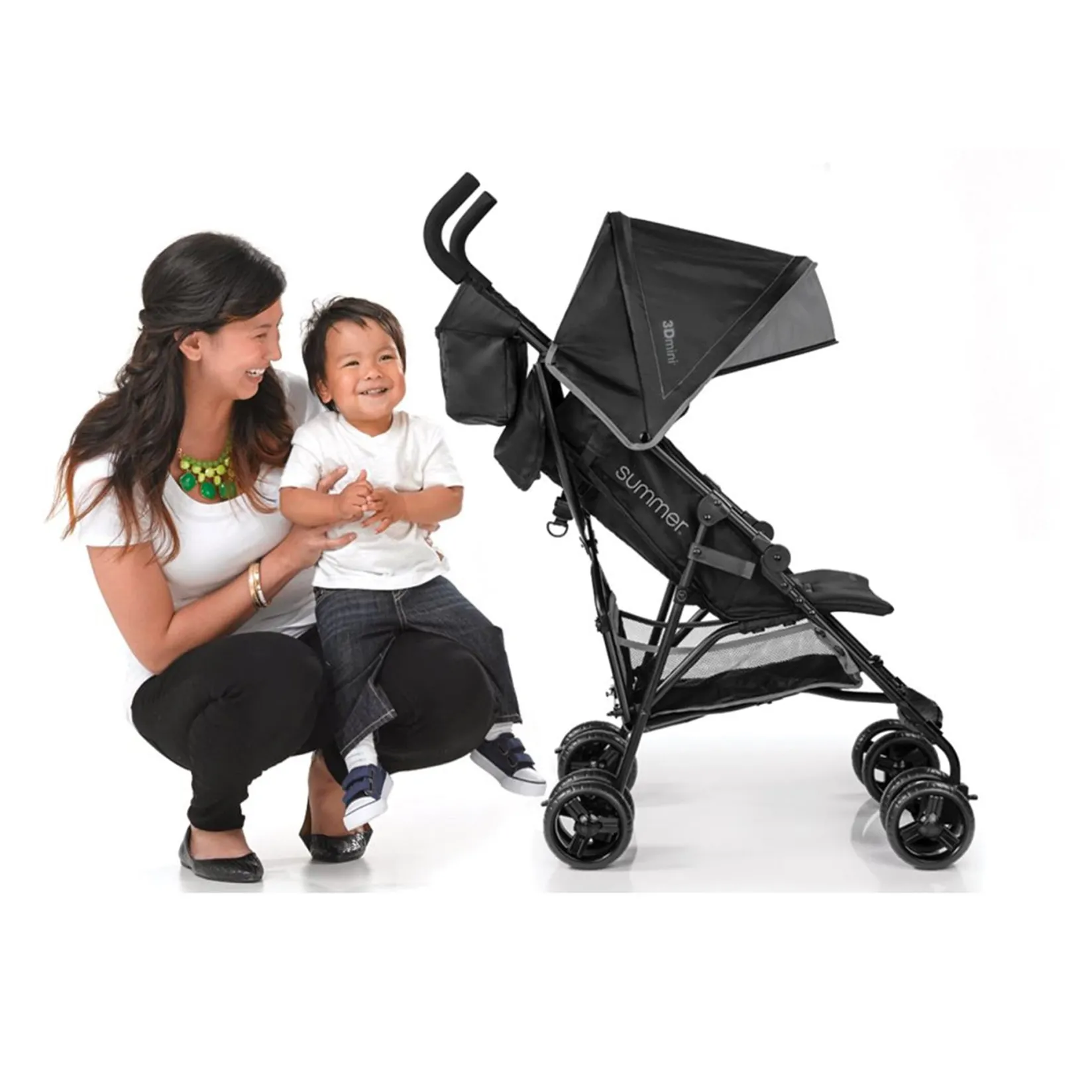 Strollers|Strollers & Trailers>Summer Infant Summer 3D Mini Convenience Stroller - Gray / Black
