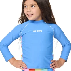 Swimsuits>Rip Curl Sunshine Revival Uv Rashguard 1-8y Blue