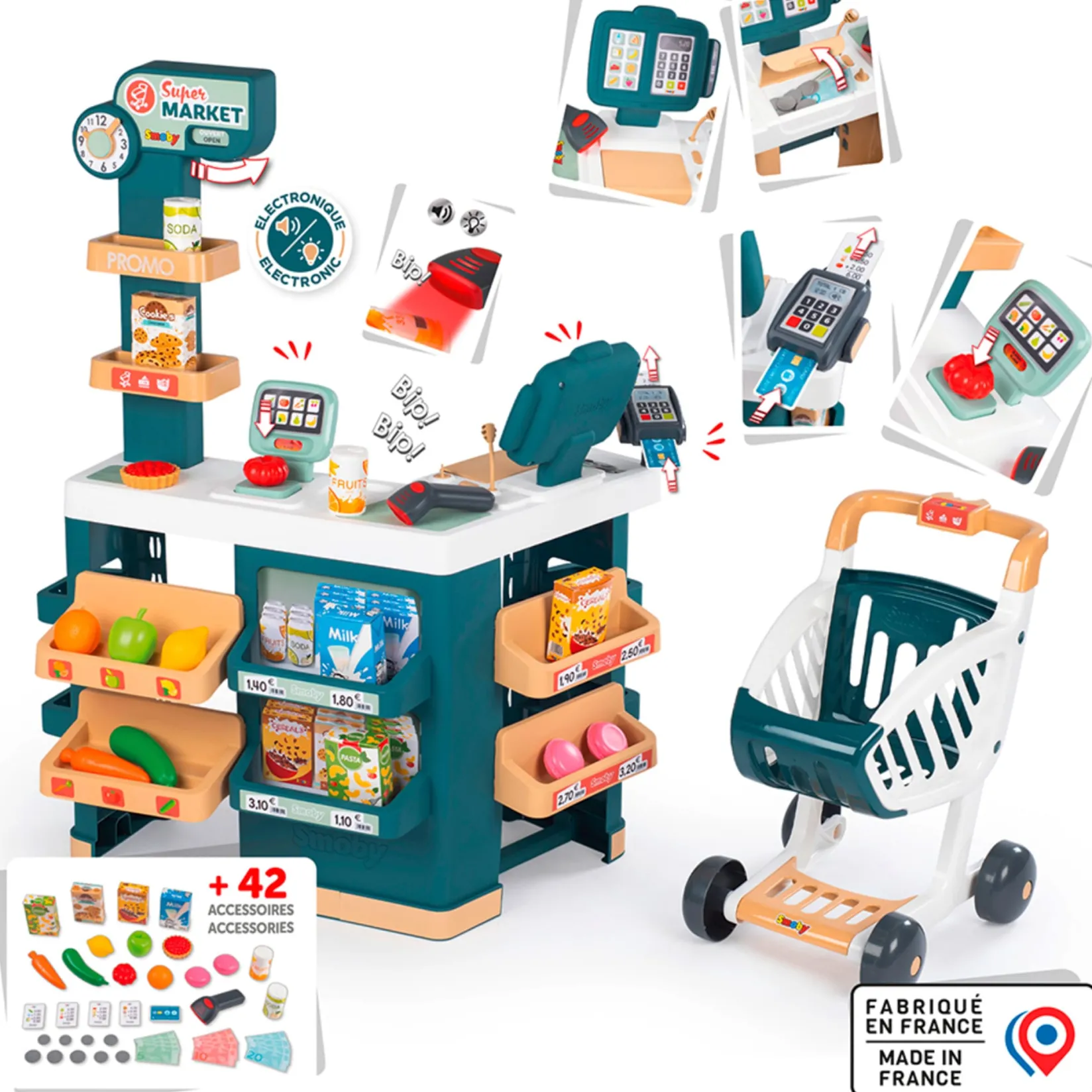 Pretend Play & Imitation>Smoby Supermarket & 42 Accessories