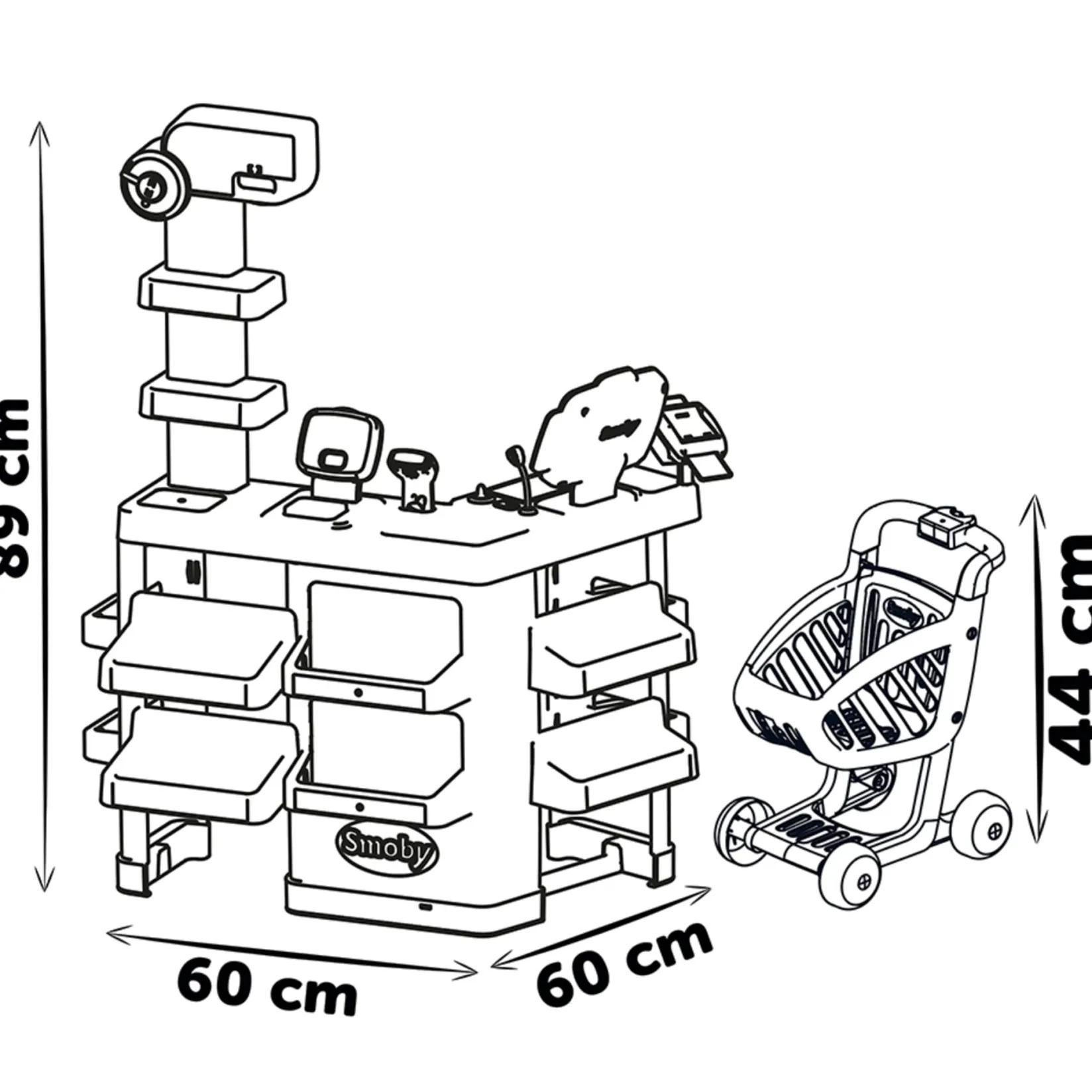 Pretend Play & Imitation>Smoby Supermarket & 42 Accessories