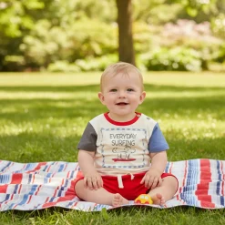 Outfit Sets>Chat Botte Surf Dog Short Set 3-24m Red