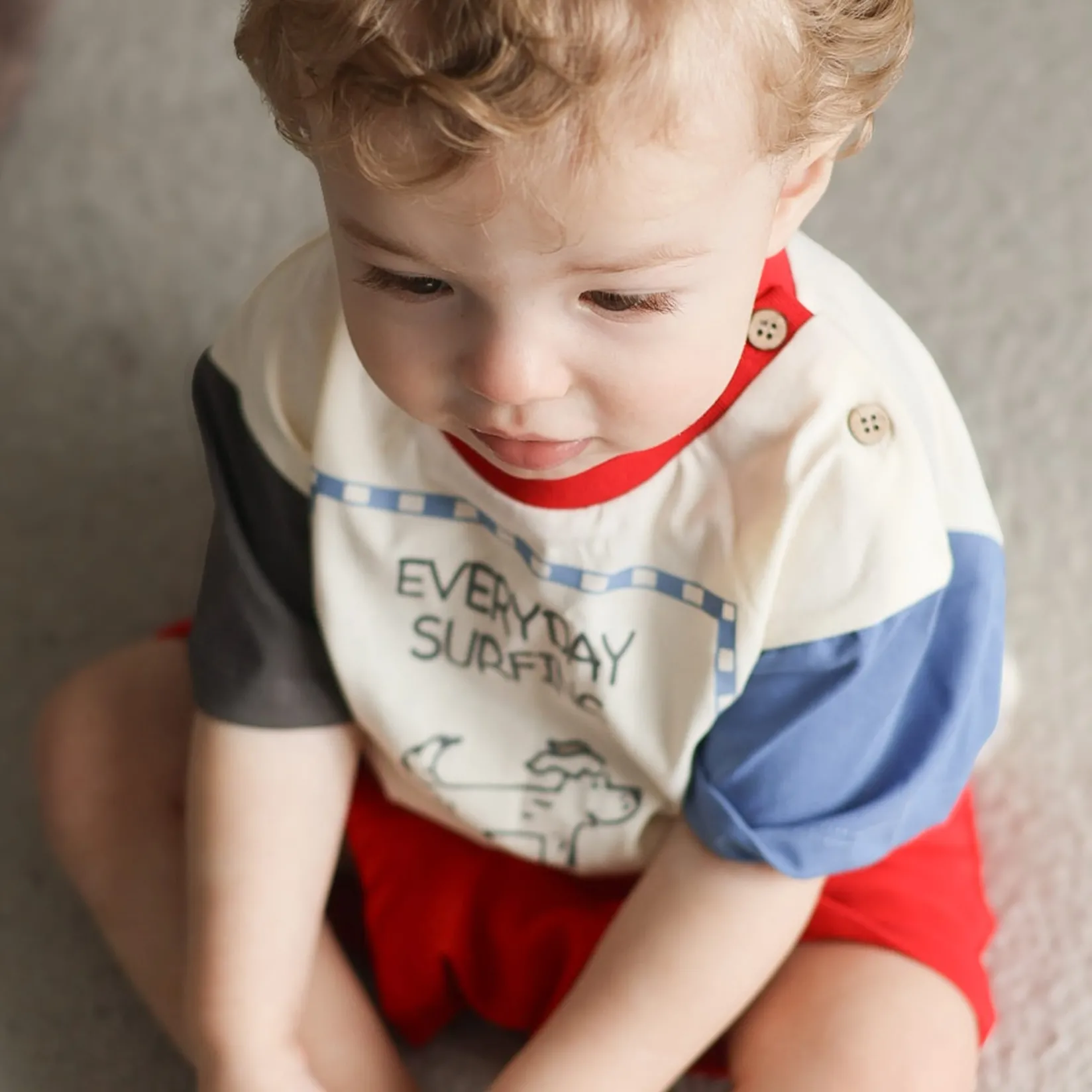 Outfit Sets>Chat Botte Surf Dog Short Set 3-24m Red