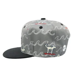 Hats & Caps>Headster Kids Surf Dog Snapback 6-24m Charcoal