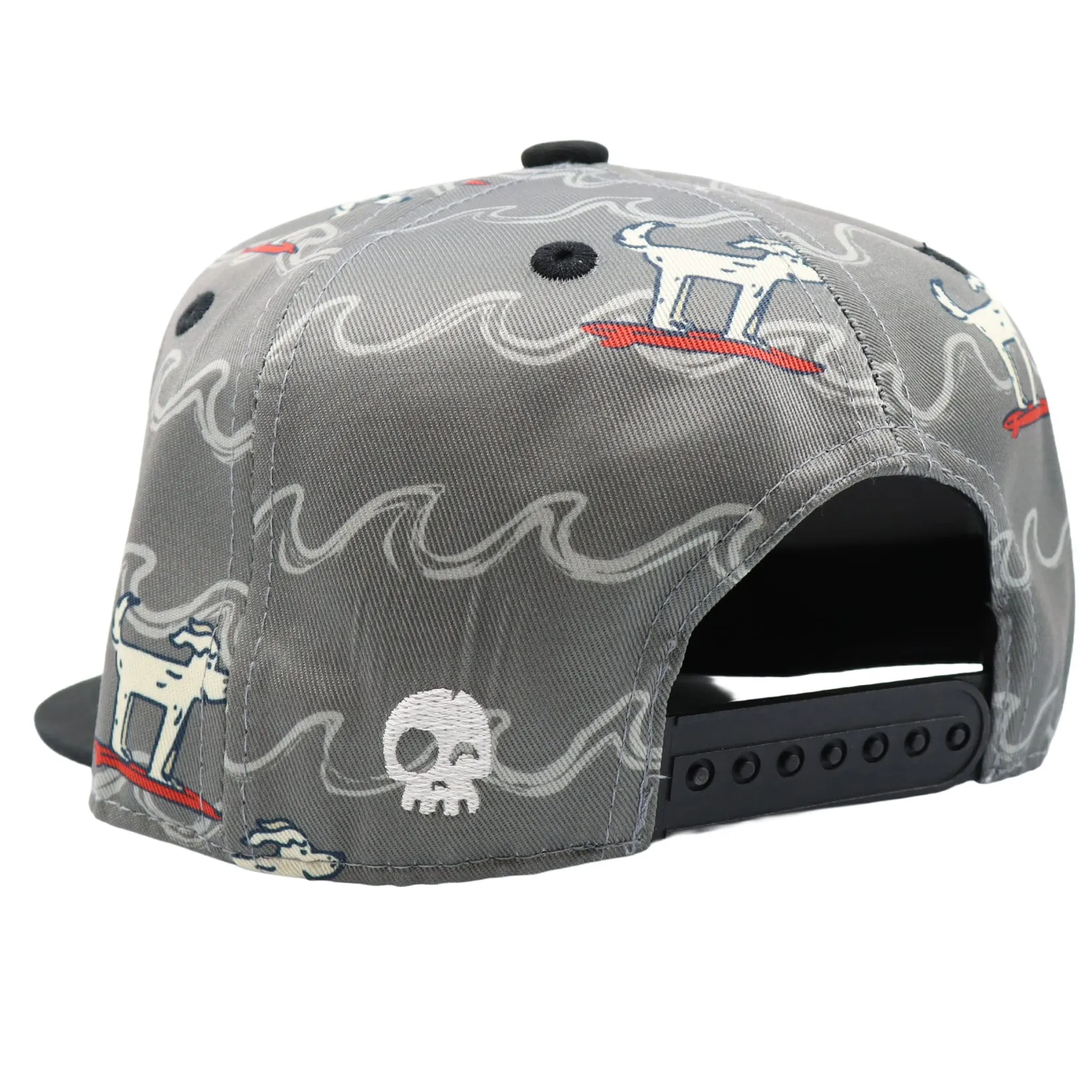 Hats And Caps>Headster Kids Surf Dog Snapback 2-16y Charcoal