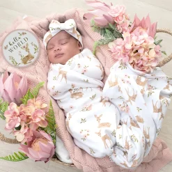 Clearance Swaddle Blanket (2) Jersey - Sophia Garden Kids Blankets|Blankets