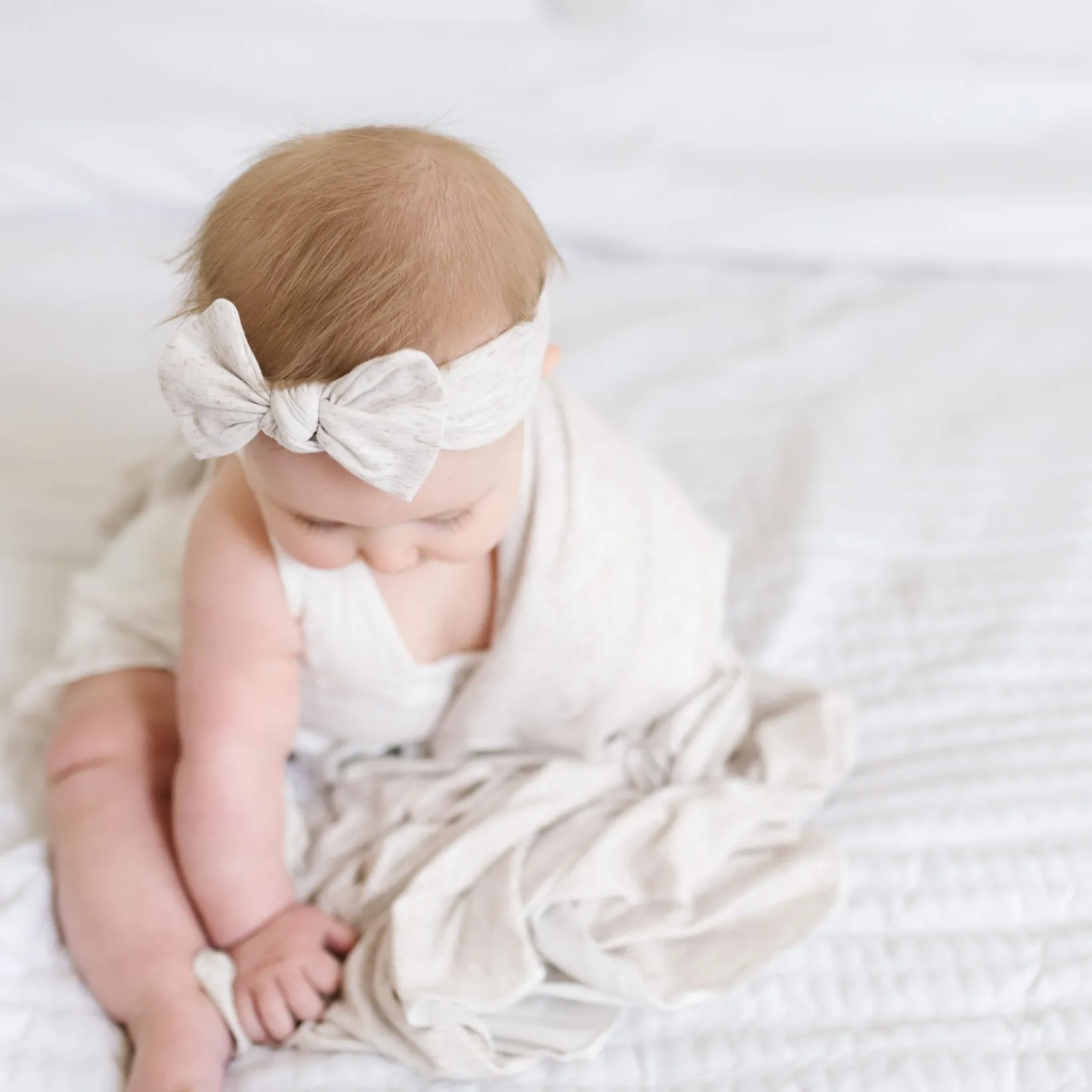 Blankets|Blankets>Copper Pearl Swaddle Blanket - Oat