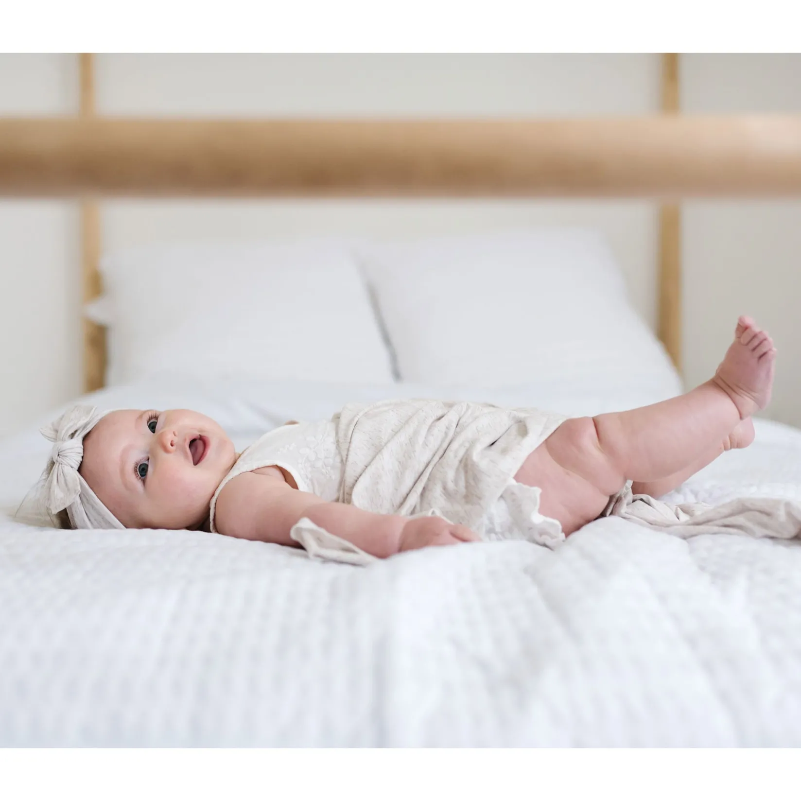 Blankets|Blankets>Copper Pearl Swaddle Blanket - Oat