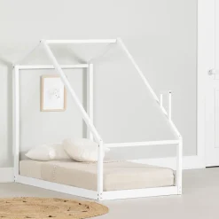 Cribs & Mattresses|Cribs & Mattresses>South Shore Sweedi - House Bed with Chimney for Baby - White