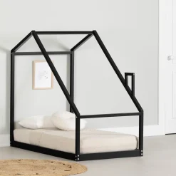 Clearance Sweedi - House Bed with Chimney for Baby - Black Cribs & Mattresses|Cribs & Mattresses
