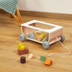 Wooden Toys>Janod Sweet Cocoon Cart With Blocks