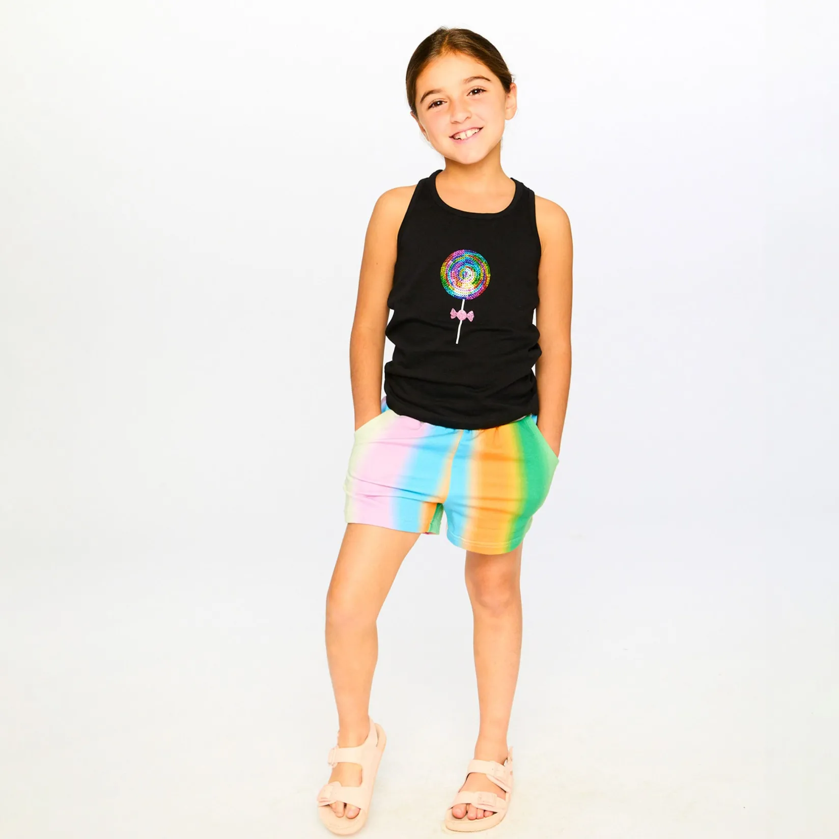 Shorts & Bermuda>Deux par Deux Sweet Rainbow Short 7-10 Pink