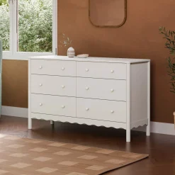 Storage Furniture>Babyletto Swell 6 Drawers Assembled Dresser- White