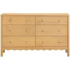 Swell 6-Drawer Assembled Dresser - Honey Storage Furniture