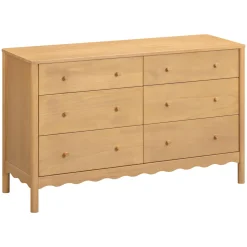 Swell 6-Drawer Assembled Dresser - Honey Storage Furniture