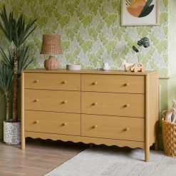 Swell 6-Drawer Assembled Dresser - Honey Storage Furniture