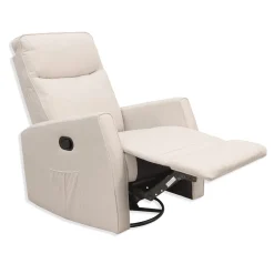 Hot Swivel Reclining Rocking Chair - Beige Tweed Gliders & Rocking Chairs|Gliders & Rocking Chairs