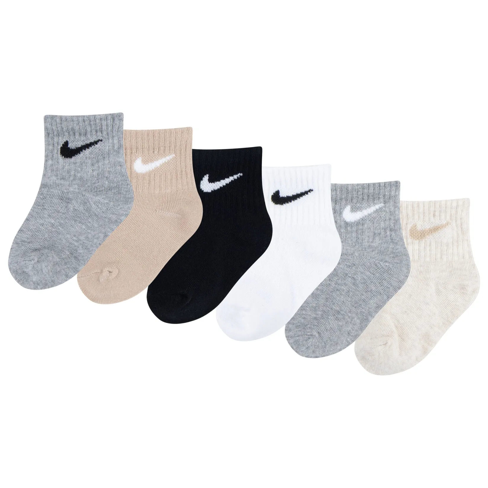 Socks|Underwear & Socks>Nike Swoosh Ankle Socks (6) 2-4 Grey