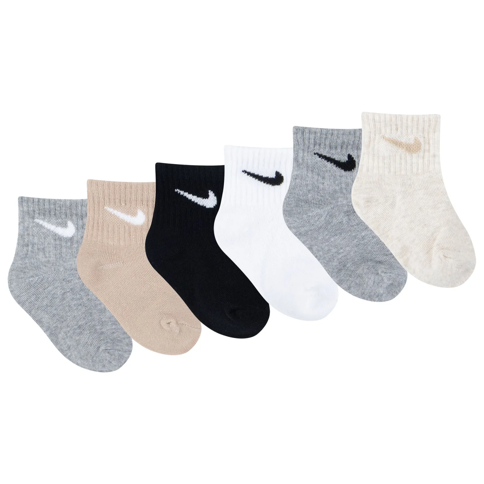 Socks|Underwear & Socks>Nike Swoosh Ankle Socks (6) 2-4 Grey