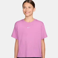 Sportswear|Tops>Nike Swoosh Boxy Tee 7-16y Rose