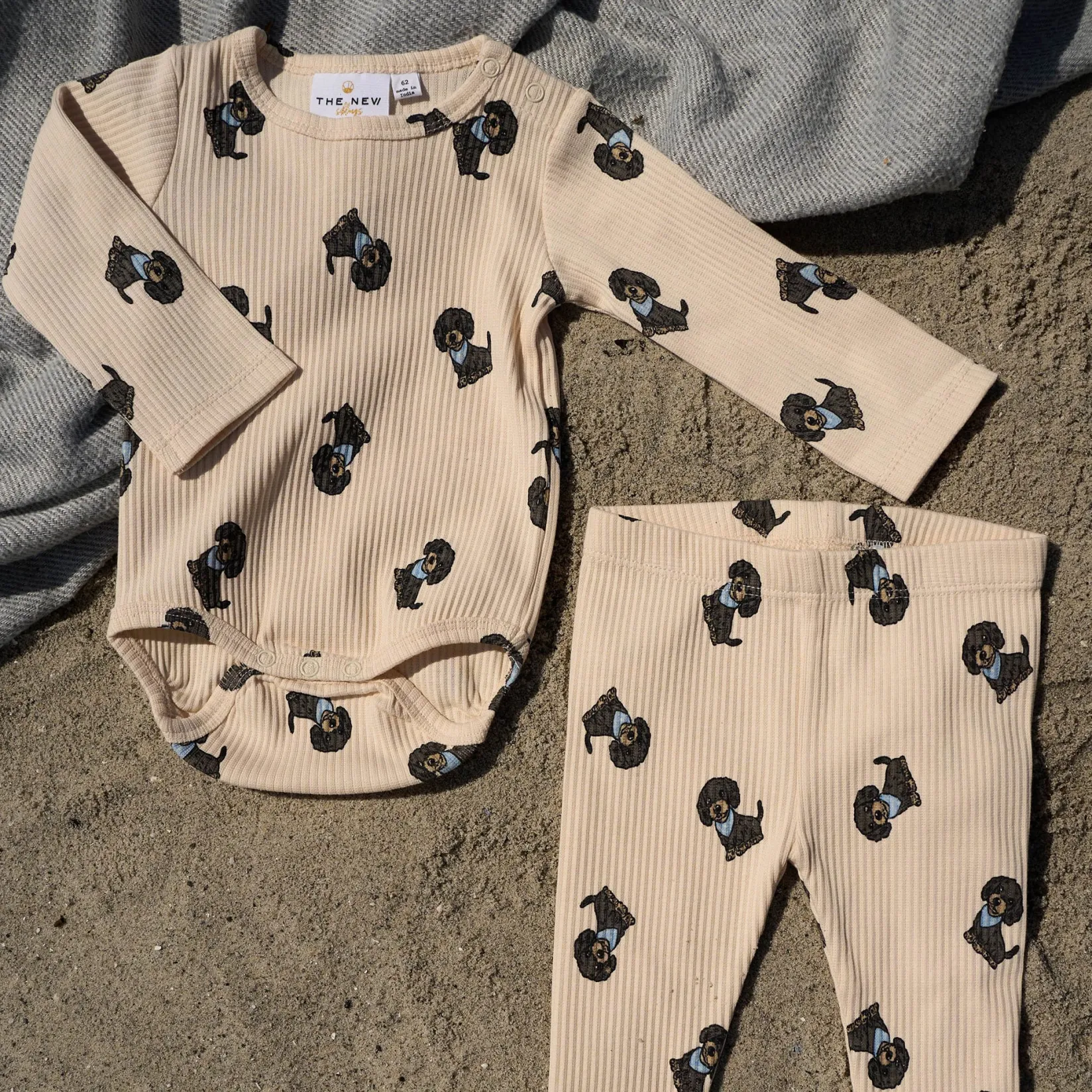 Tops>The New Sylvan Rib Bodysuit 6-24m Ivory