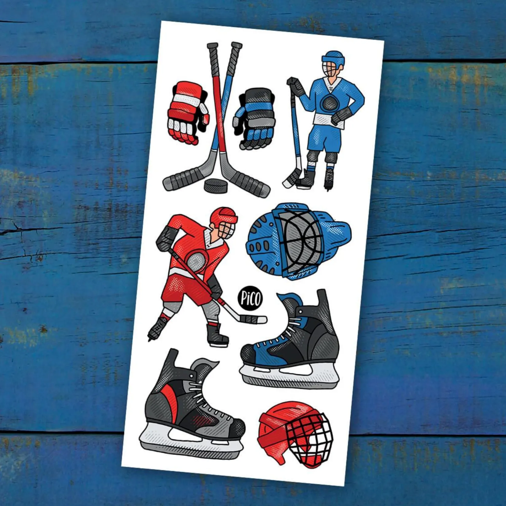 Temporary Tattoos|Diy & Activities>Pico Tatouages Tattoos Pico - The Madness of Hockey