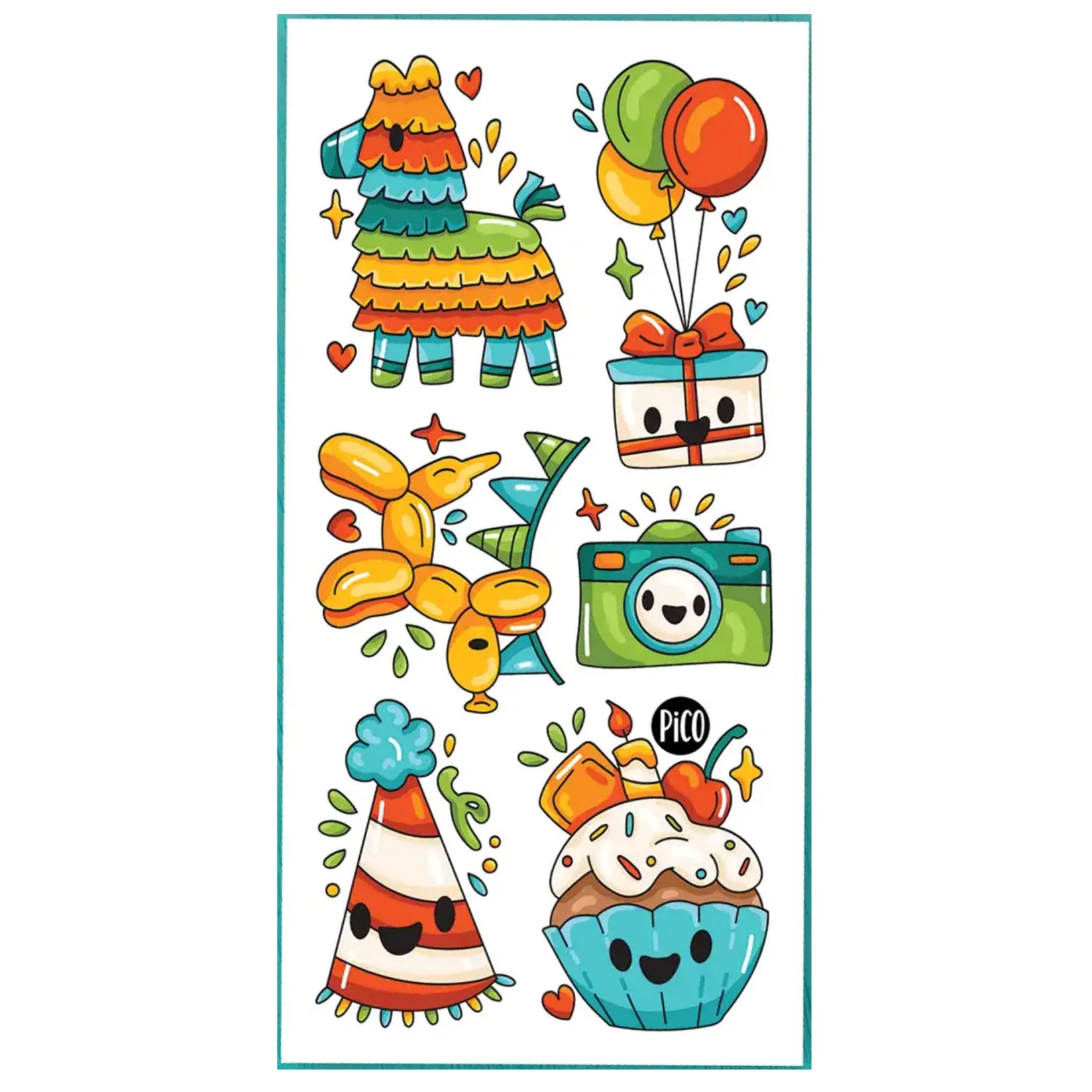 Hot Tattoos Pico- Happy Birthday Kids Temporary Tattoos|Diy & Activities