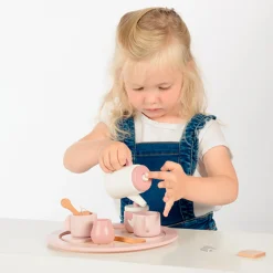 Pretend Play & Imitation|Wooden Toys>Label Label Tea Set - Pink