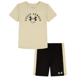 Sportswear|Outfit Sets>Under Armour Tech Bar Down Short Set 2-4t Beige