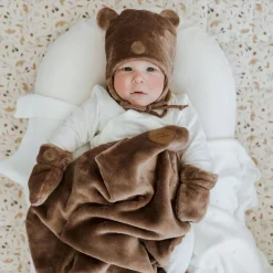 Outlet Teddy bear gift box for baby (4 accessories) - Moka 0-6M Kids/BOY Snowsuits|Snowsuits