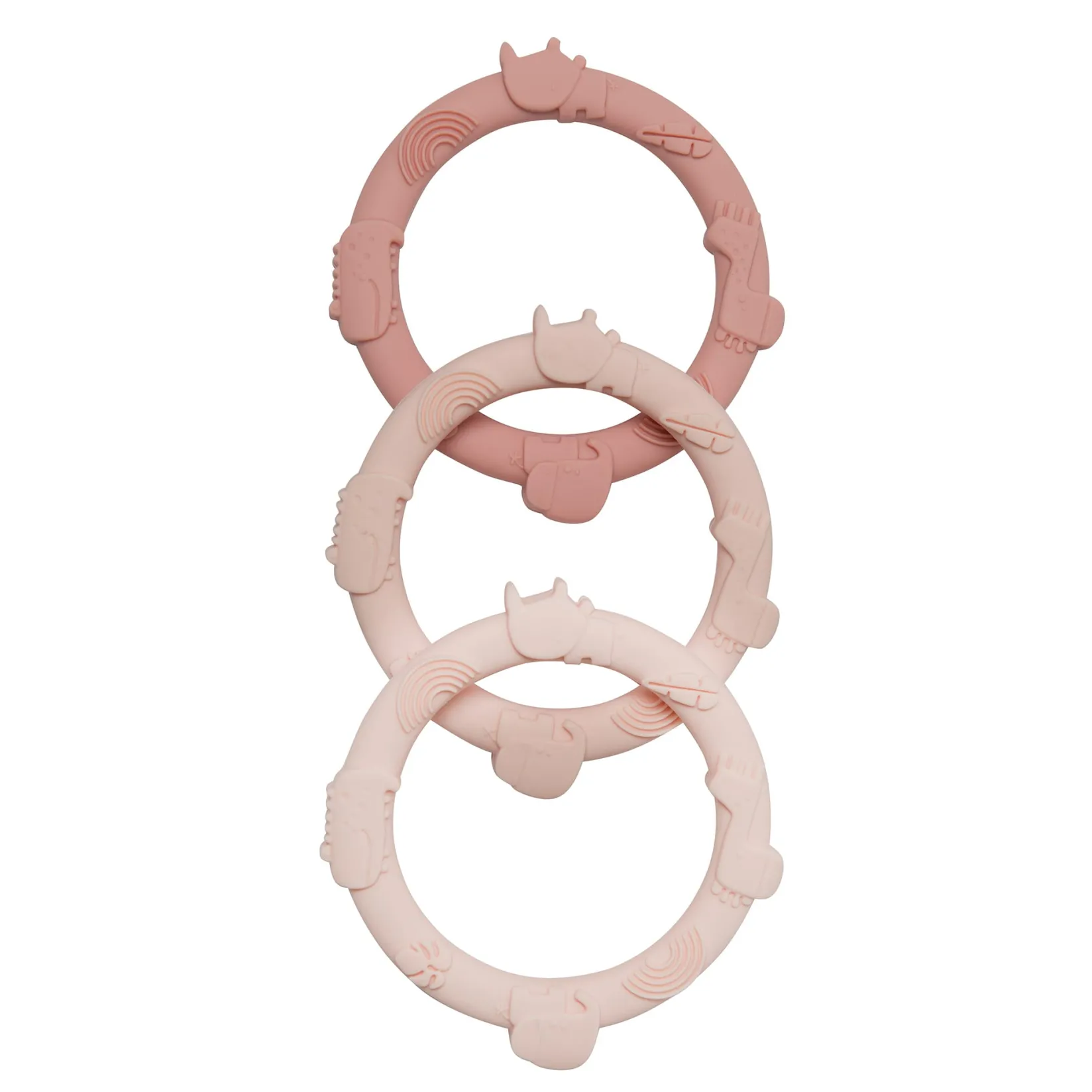 Discount Teething Ring Set - Pink Teething Toys