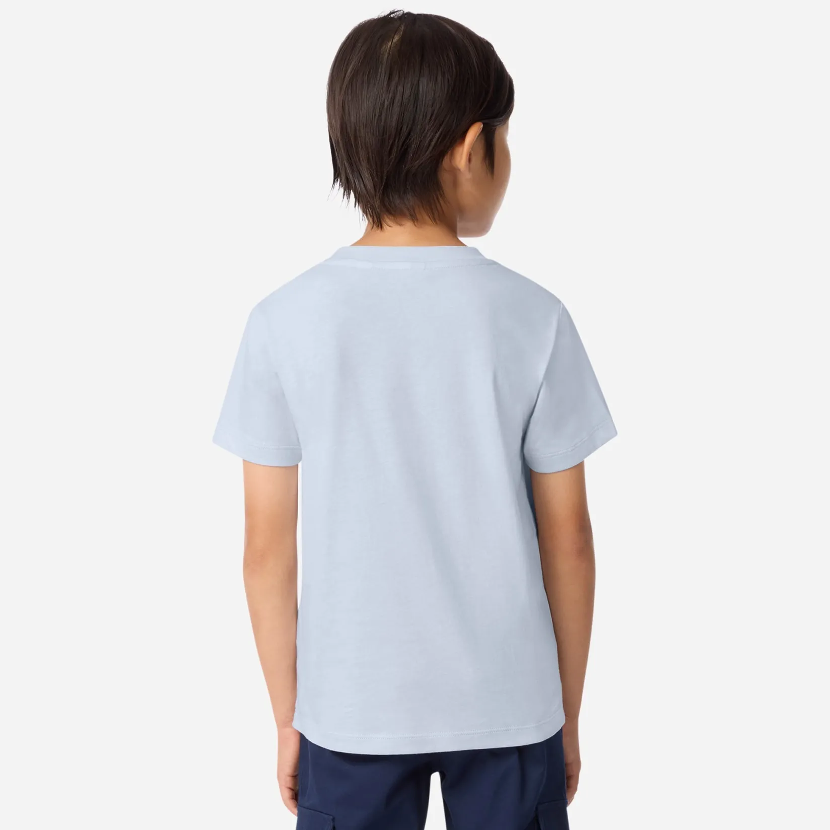 Tops>Lacoste Textured Graphic T-shirt 10-16y Blue