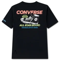 Tops>Converse Textured Sneaker T-shirt 8-16y Black