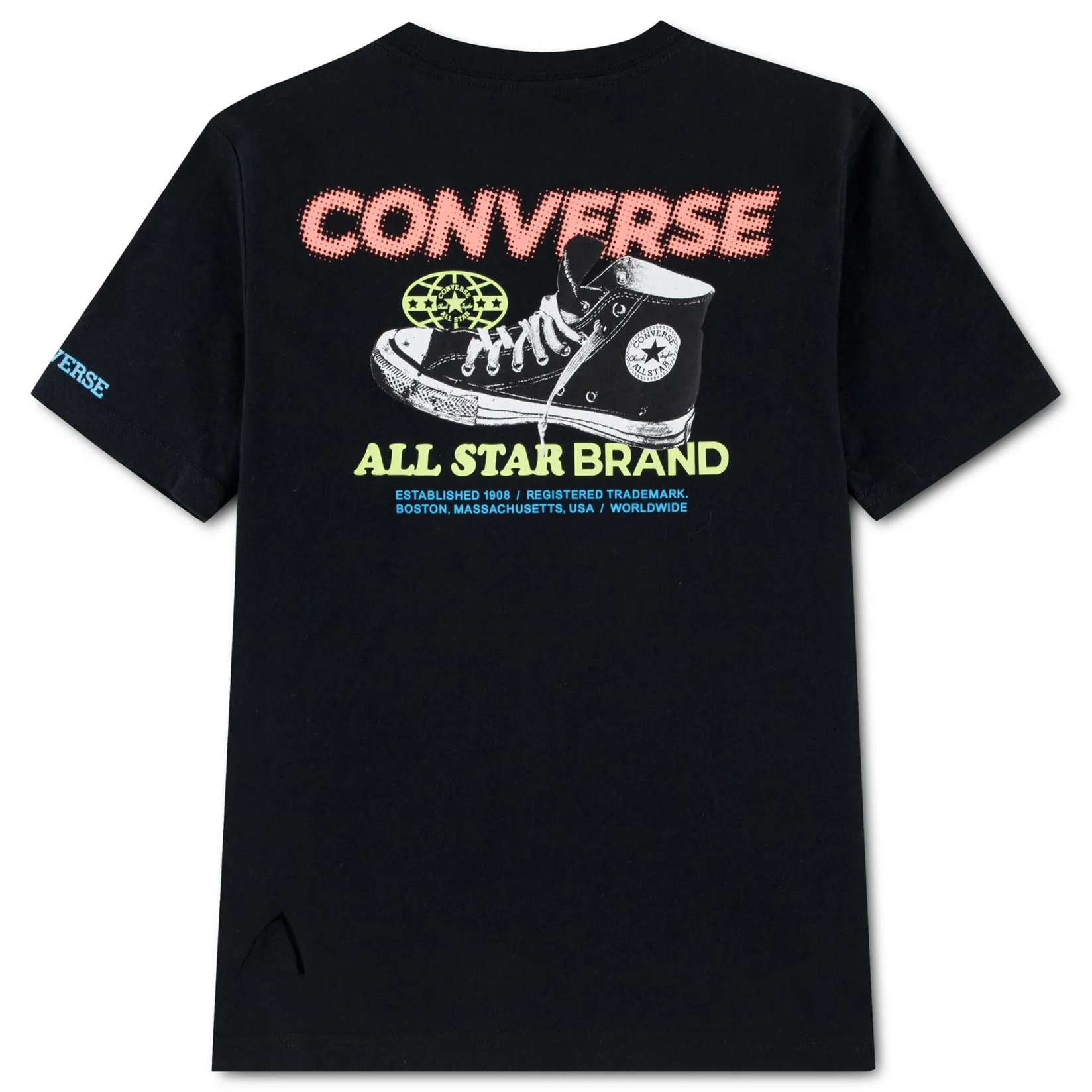 Tops>Converse Textured Sneaker T-shirt 8-16y Black