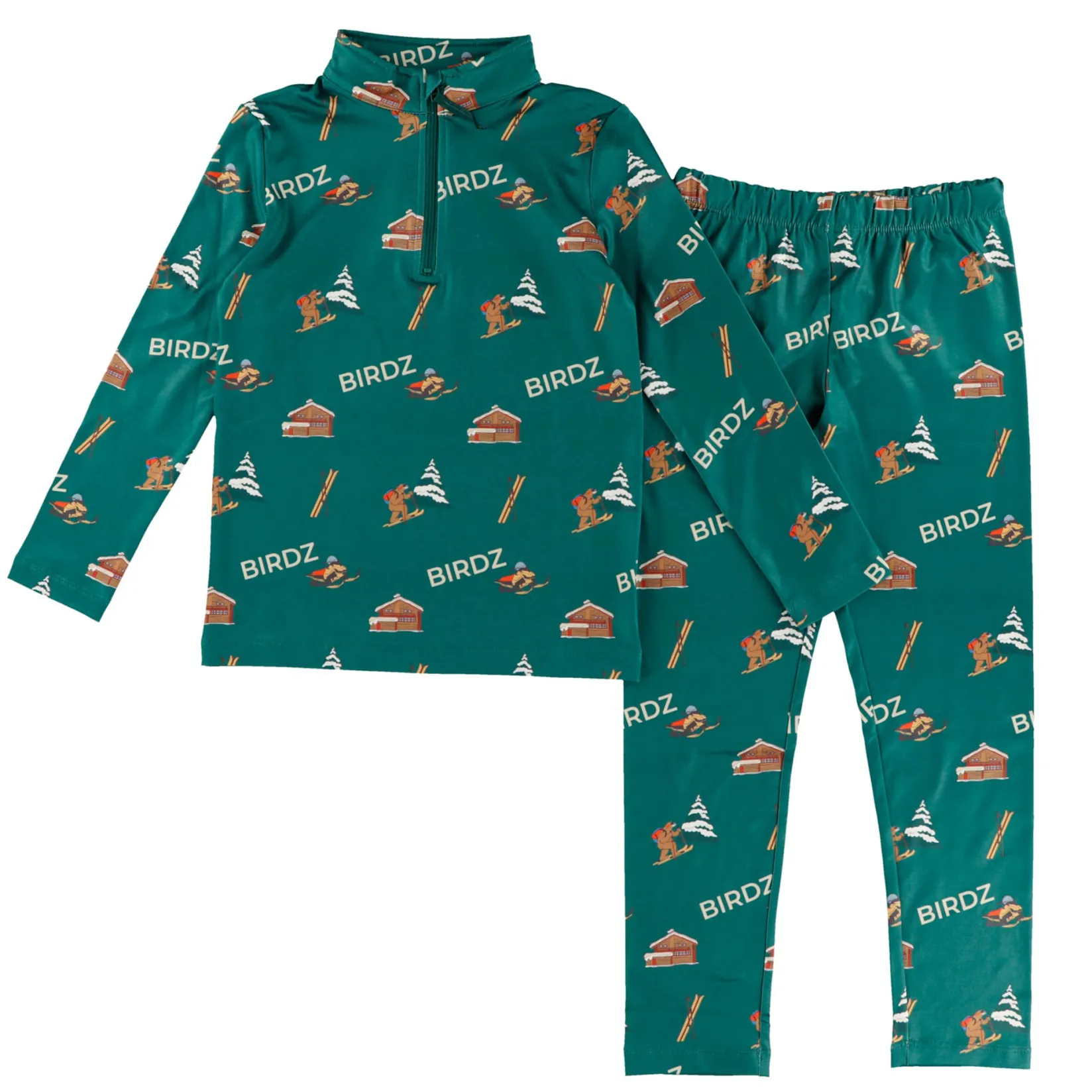 Underwear & Socks|Fleeces And Sweatshirts>Birdz Thermal Chalet Set 2-14 y Forest