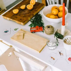 New Toddler Safe Wooden Knife and Cutting Board Set Kids Tableware|Plates & Placemats