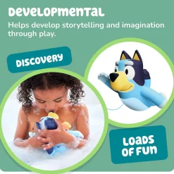Clearance Toomies Swimming Bluey Bath Toy with Seahorse Bath Toys|Bath Accessories