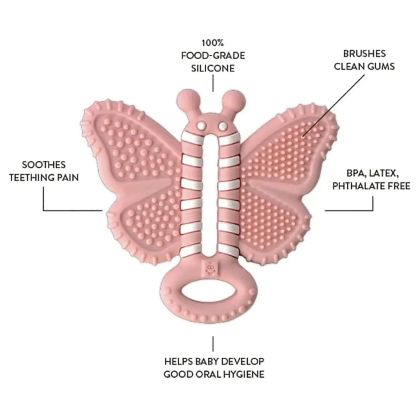 Teething Toys>Munch Mitt Toothbrush Teether - Butterfly
