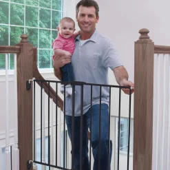 Gates & Safety>Safety 1st Top of Stairs Expanding Metal Gate - Black