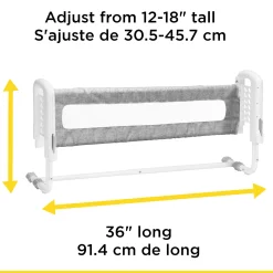 Top-of-Mattress Bed Rail - Grey Gates & Safety