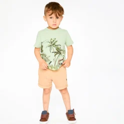 Tops>Deux par Deux Trail Safari T-shirt 3-6 Mint