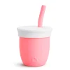 Best Training Silicone Cup with straw 4oz - Coral Kids Tableware|Plates & Placemats