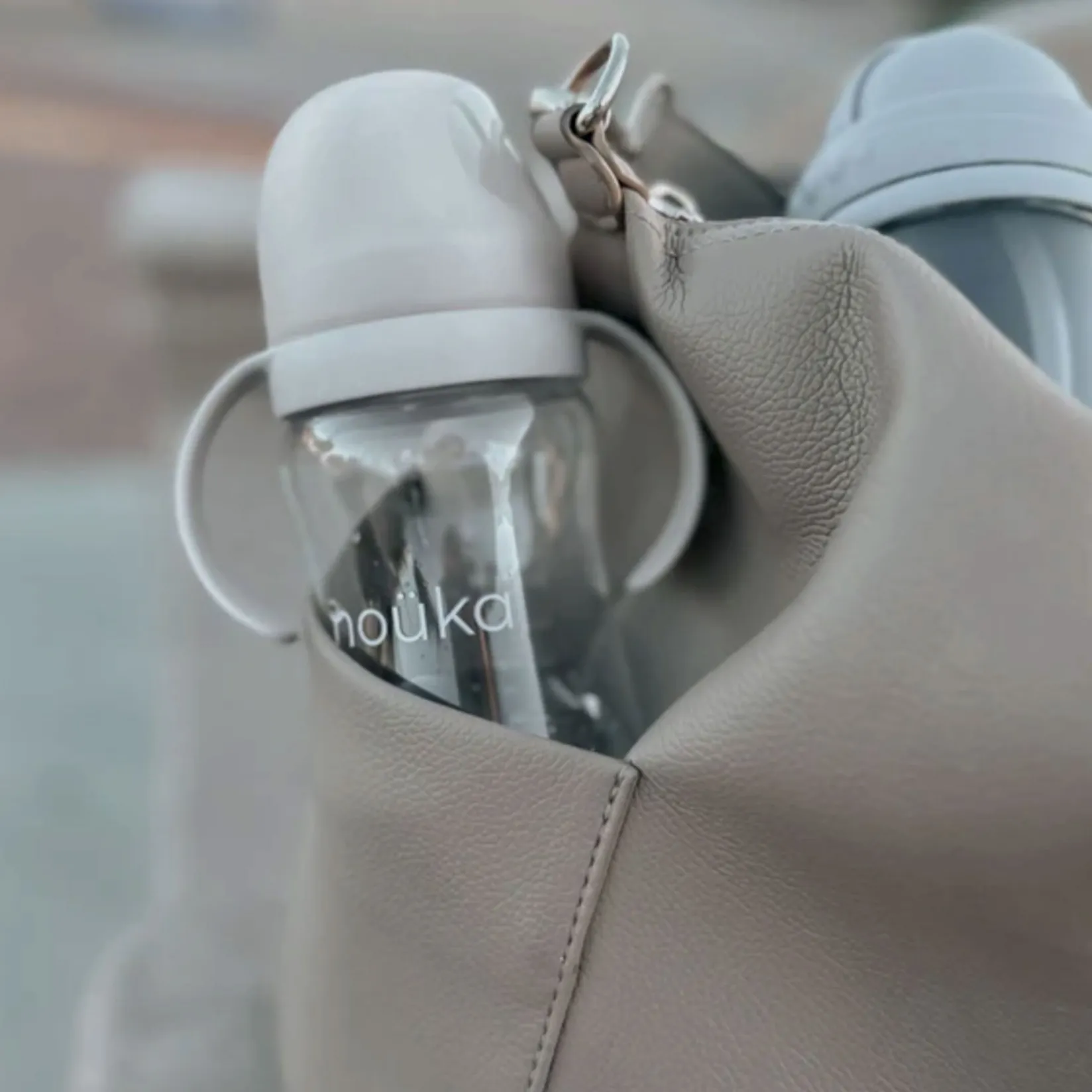 Breastfeeding|Tableware>Nouka Transitional Sippy/Weighted Straw Cup - Soft Blush