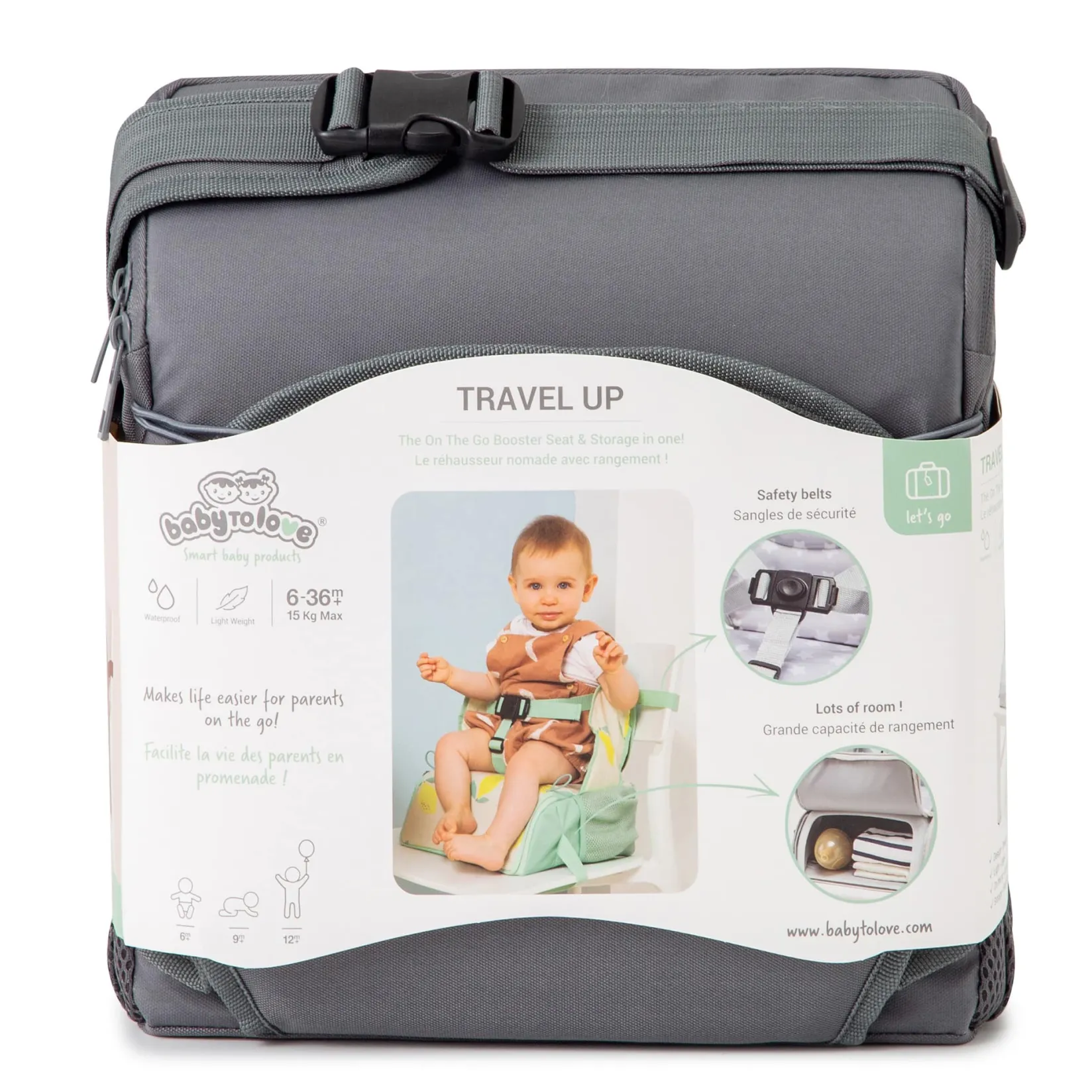 High Chairs & Booster Seats|High Chairs & Booster Seats>Baby To Love Travel Up Booster Seat - Anthracite