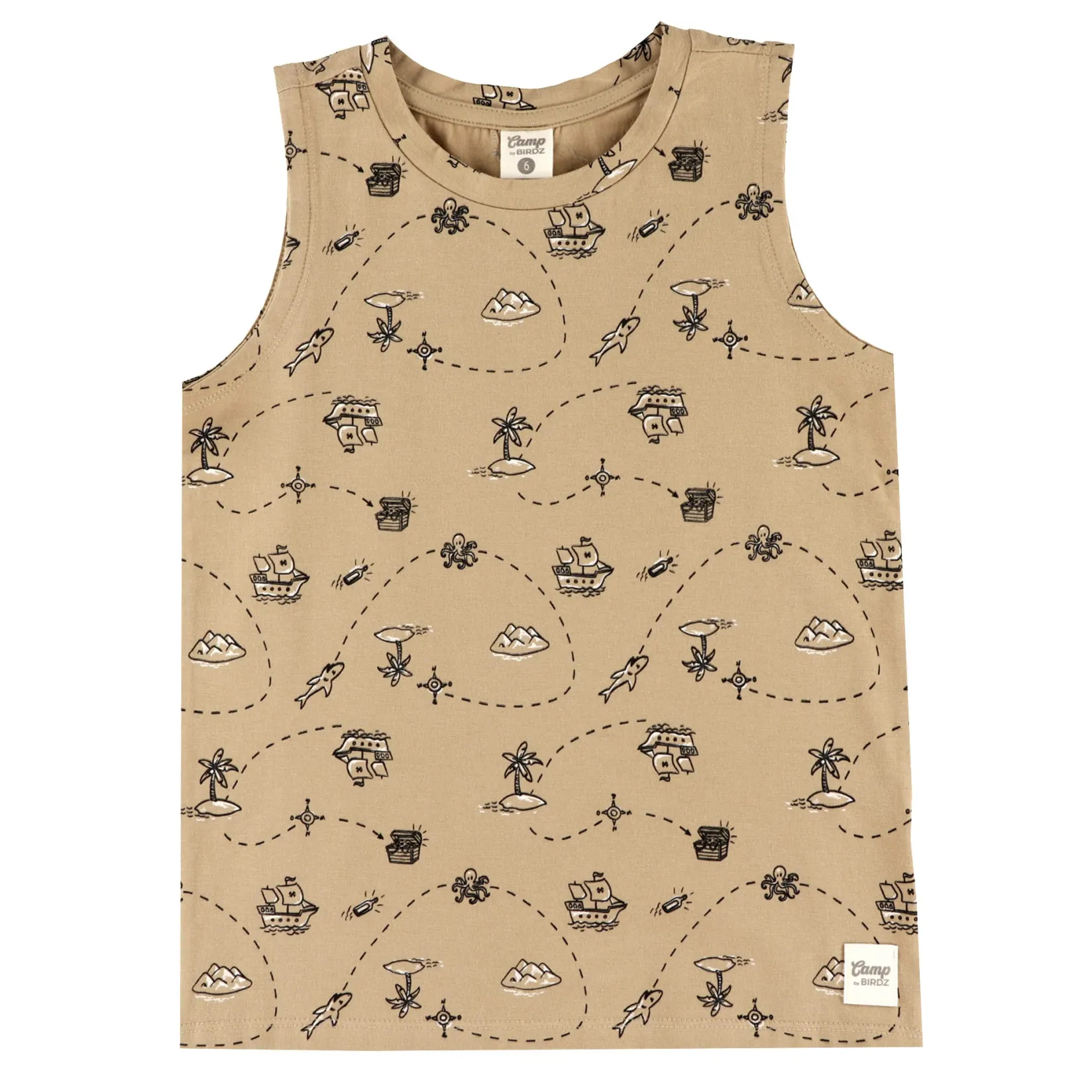 Clearance Treasure Hunt Tank Top 2-8y Kids/BOY Tops
