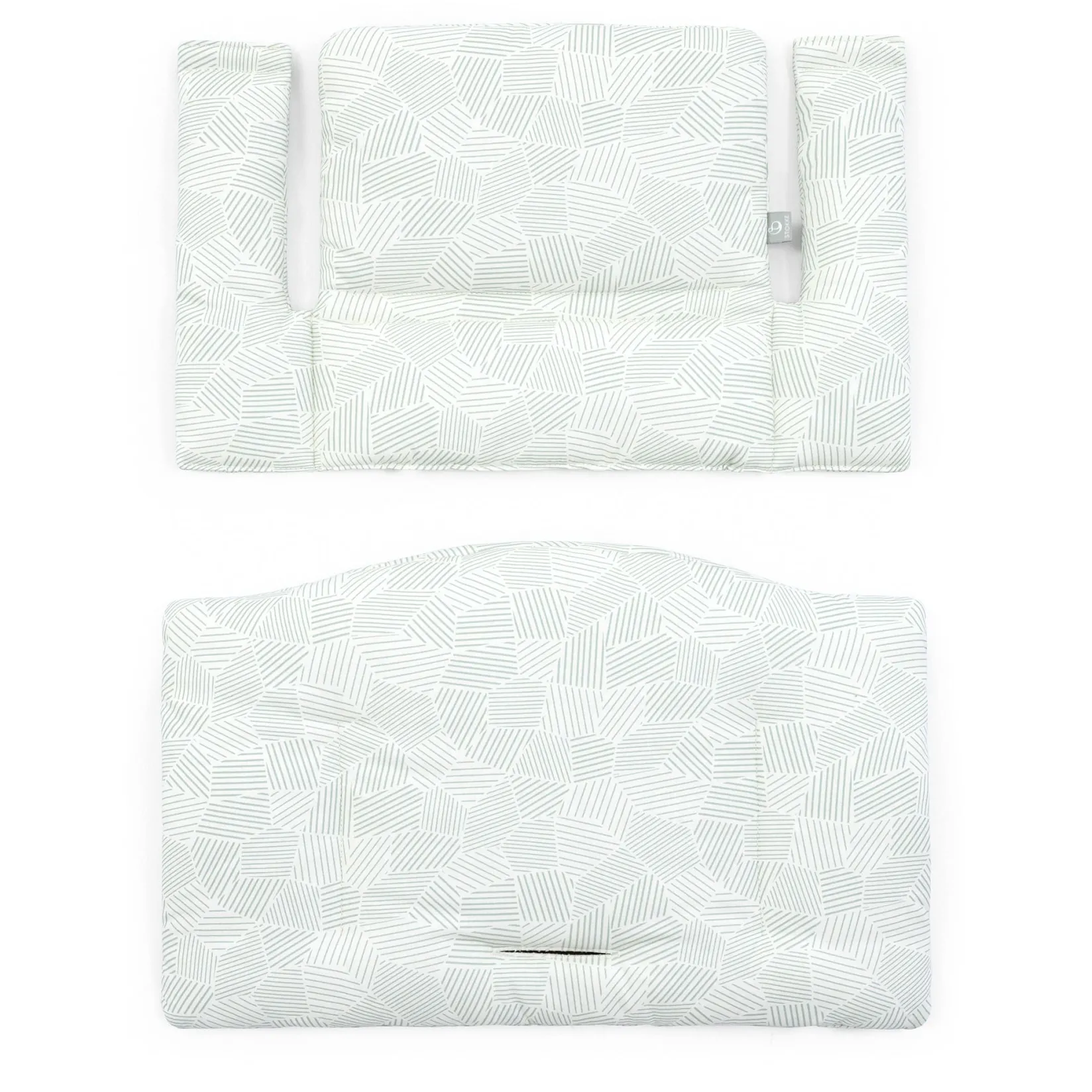 High Chairs & Booster Seats|High Chairs & Booster Seats>Stokke Tripp Trapp High Chair V2 Glacier Green, Mosaic Green Cushion and Strokke Whithe Tray