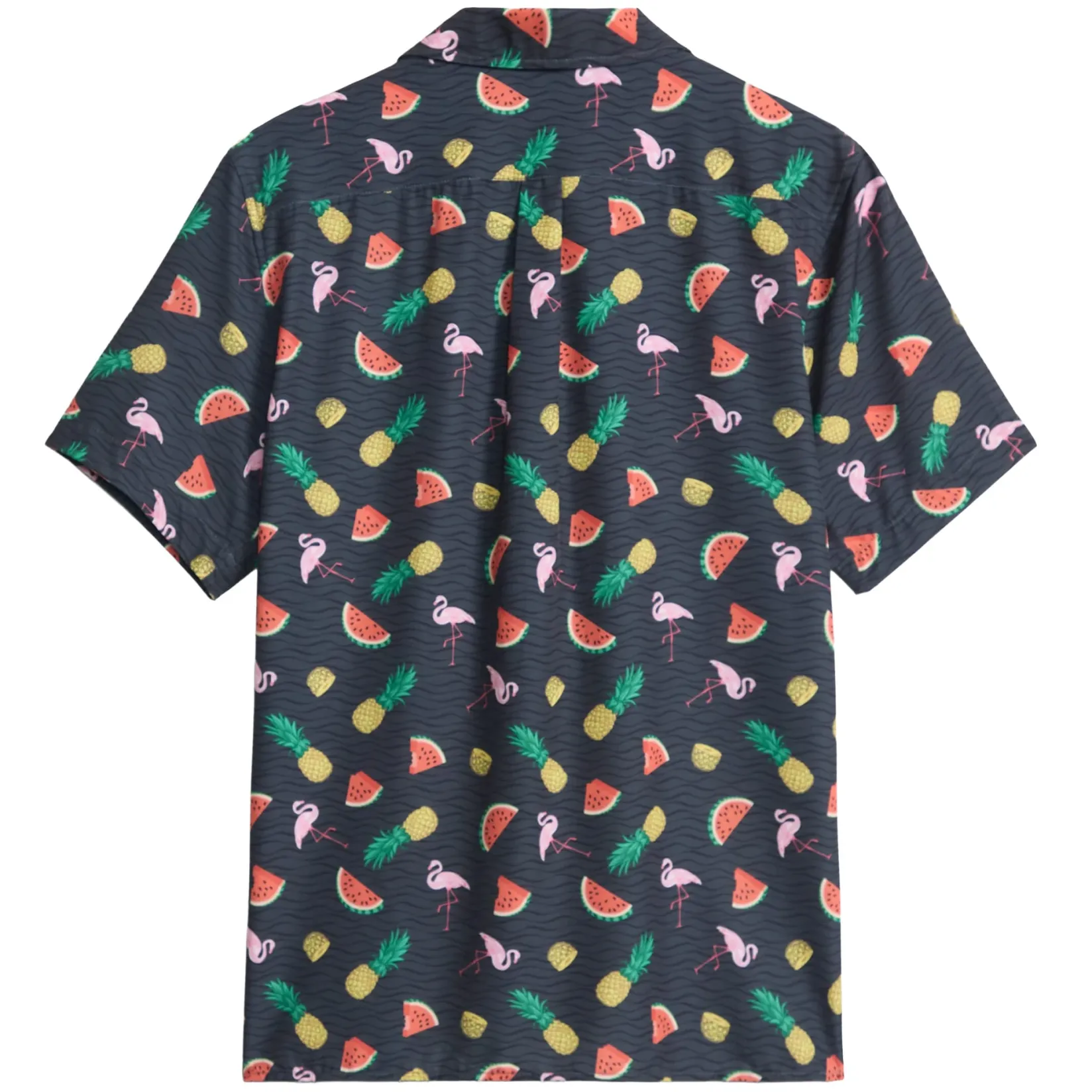 Tops>Public Beach Tropical Printed Shirt 8-16y Charcoal