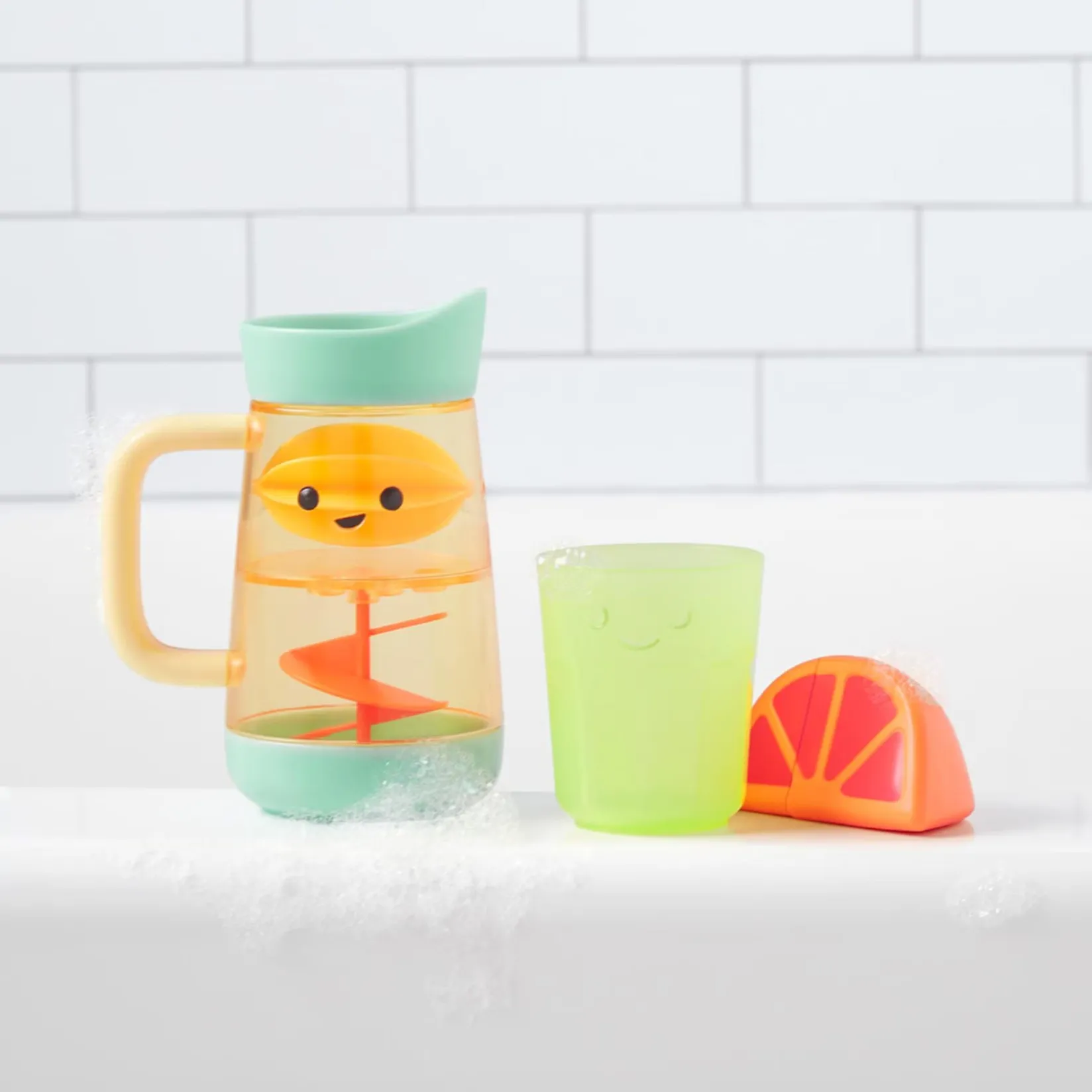 Bath Toys|Bath Accessories>Skip Hop Tub-to-Table cafe Swirl And Splash Lemonade Bath toy Set