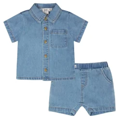 Outfit Sets>Deux par Deux Turtle 2pces Set 3-24m Blue