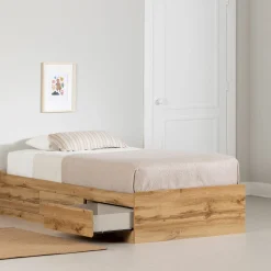 Outlet Twin Bed - Tassio Nordik Oak Twin, Full & Queen Beds